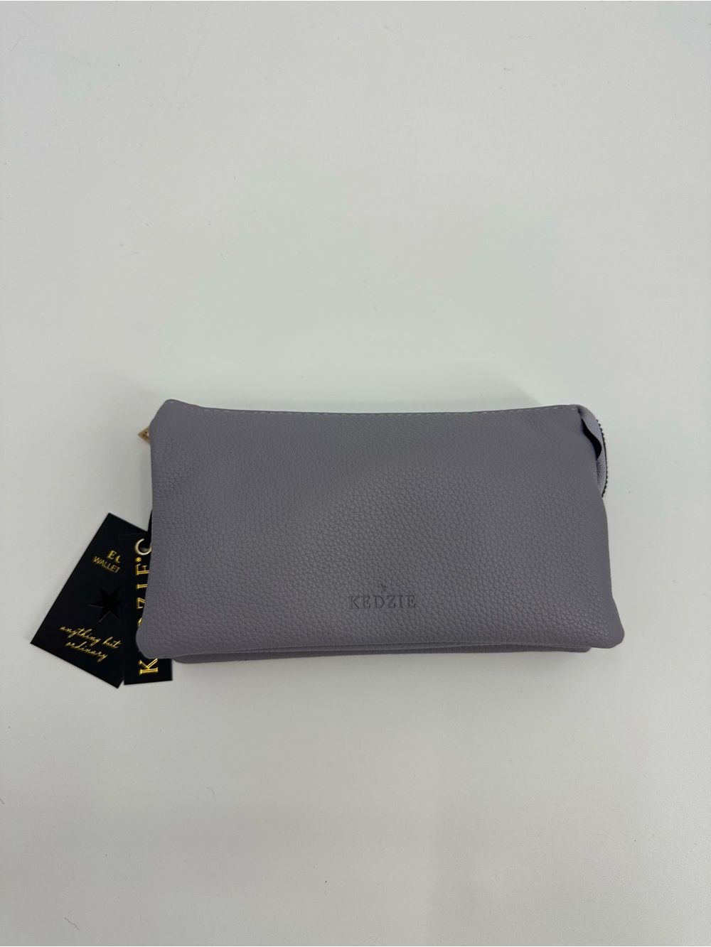 NWT Kedzie Eclipse Wallet Crossbody Lavender Gray Leather Zip